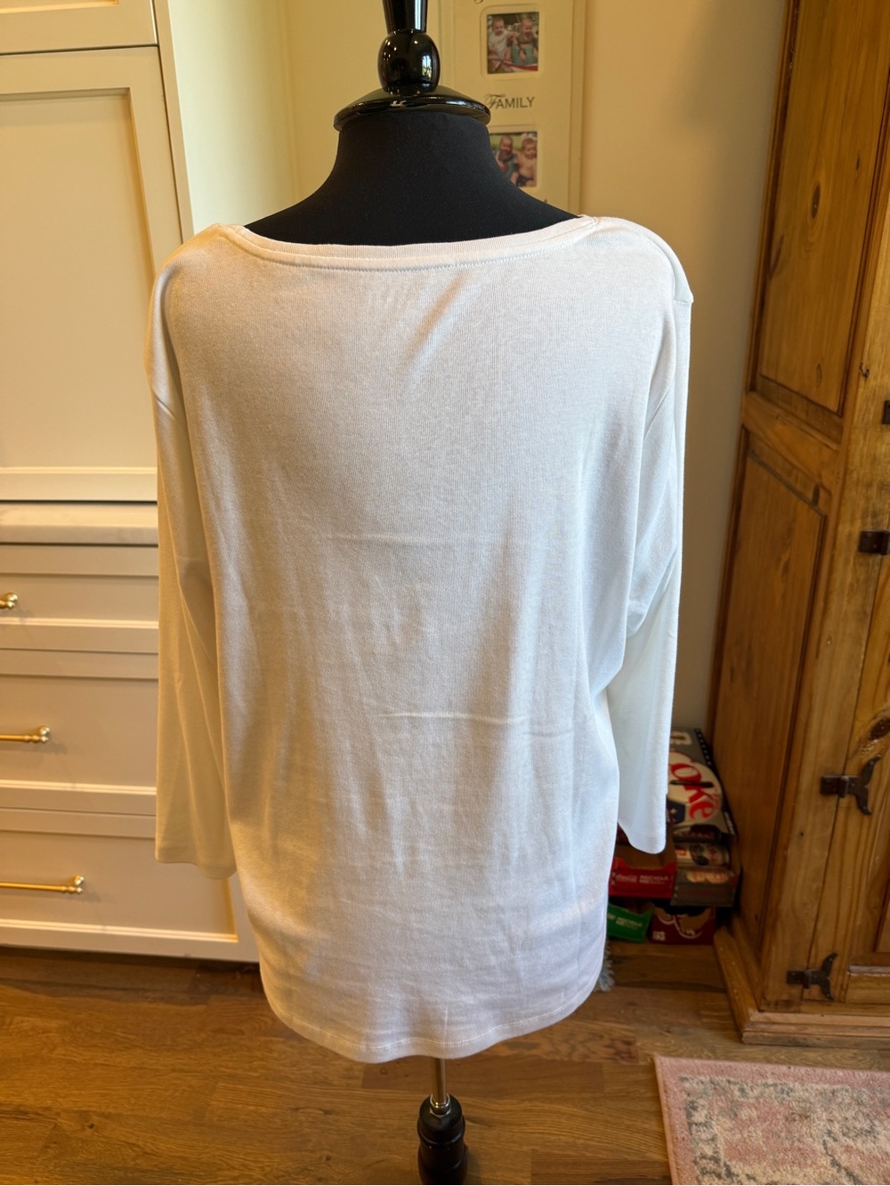Talbots White Long Sleeve Boatneck Top - Picture 4 of 4